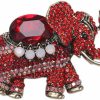 KORKUS Rhinestone Elephant Brooch Vintage Rhinestone Elephant Brooch Exotic Gemstone Diamond Elephant Corsage Creative Alloy Animal Pins Gowns Suits Elegant Decoration Men Women Jewelry Gifts Clearance