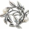 NOVICA Novica Artisan Handmade Cultured Freshwater Pearl Brooch Pin Artisan From Bali .925 Sterling Silver White Indonesia 'Budding Cotton' Hot