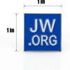 TONOS Jehovah Witness - Square Blue Lapel Pin - Jw.Org Neck Tie Hat Tack Clip Women Or Men Suits-Silver Square-10 Pcs Wholesale