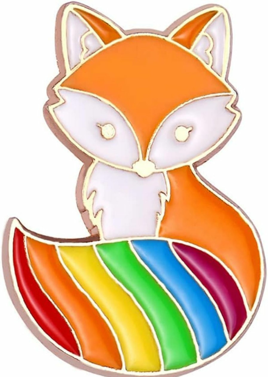 Kokoma Cute Cartoon Animal Enamel Pins Rainbow Pet Cat Lapel Pin Brooch Badge Fox Button Pin Rabbit Brooches For Women Girls Clothing Backpacks Bags Hats Accessory Online