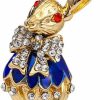 Dtja Rhinestone Bow Rabbit Brooch Pin For Women Girls Men Gold Plated Fashion Cute Crystal Bow Enamel Cartoon Bunny Gentleman Brooches Lapel Pins Lucky Decor Dress Accessories Easter Holiday Jewelry Gift New