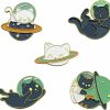 CUFTS 5 Pieces Cat Enamel Pins Set Cute Animal Enamel Lapel Pins For Backpacks Jackets Hats Bags Novel Pins Badge Gifts Jewelry Online