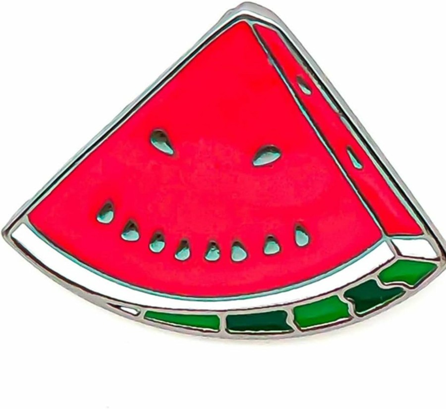 SKYFENGCN Bad Smile With Watermelon Face Pin - Fun Series - Enamel Lapel Pin - Nickel And Copper Plated Badge For Clothing, Bags, And Lanyards Clearance