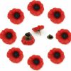 Hainew Remembrance Day Poppy Brooch Poppy Flower Pin, Lest We Forget Canadian Poppy Day Gift Veterans Day Memorial Day Lapel Pin For Women Men Wholesale