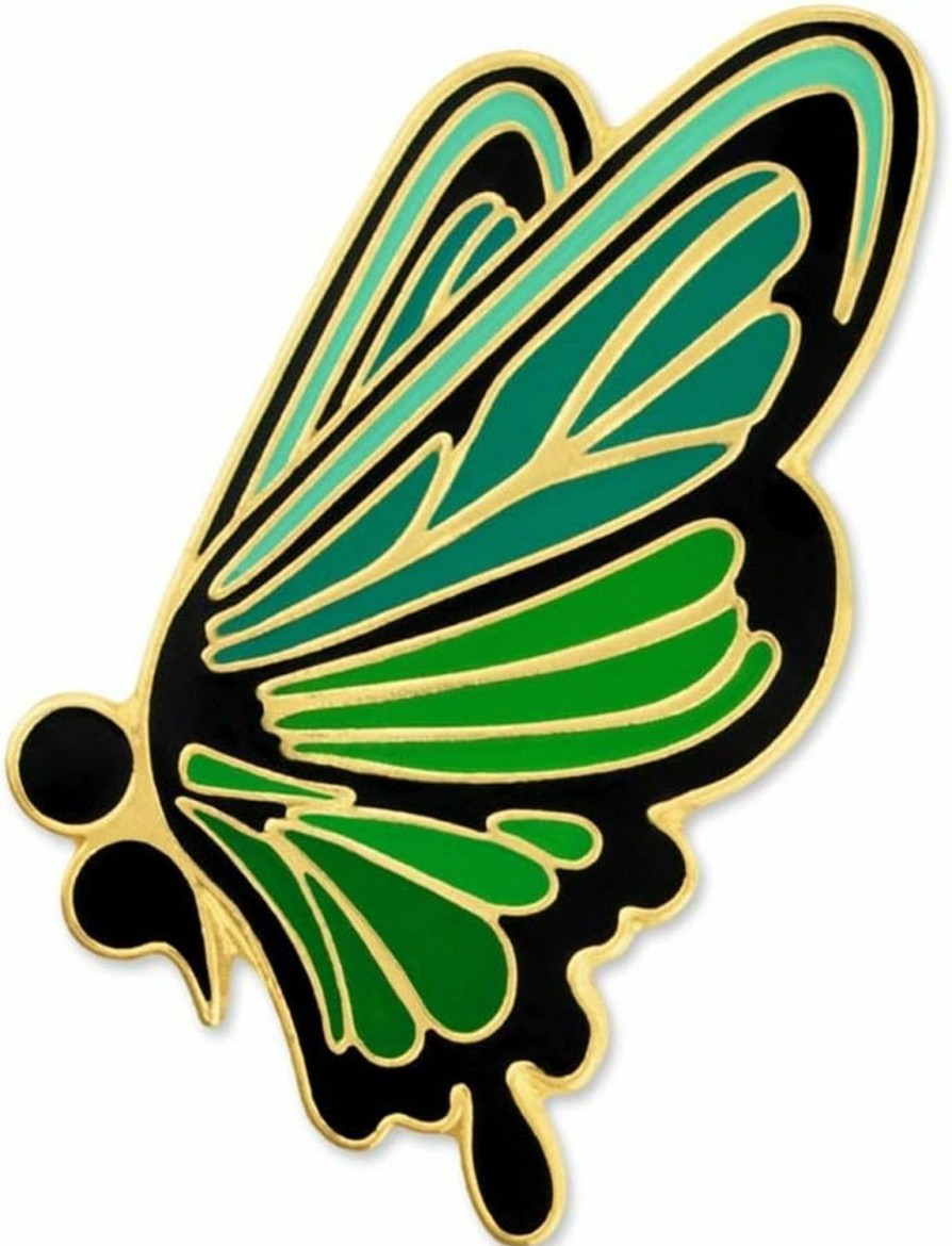 PinMart Pinmart Green Semicolon Butterfly Mental Health Suicide Prevention Lapel Pin Best