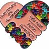 KAWADU Kawadu Autism Awareness Heart Shaped Lapel Pin Badge Colored Enamel Puzzle Brooch Support Gift Online