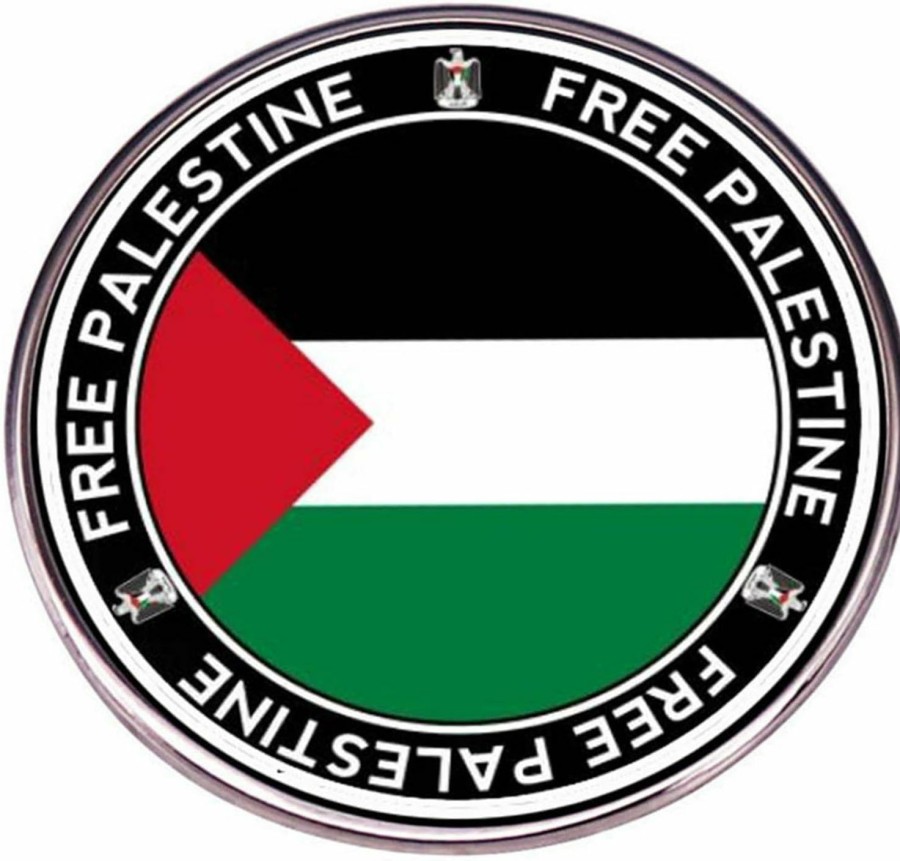 ZENRUIMING 2 Free Palestine Brooches, Palestinian Flag Pins, Metal Alloy Badge Accessories New