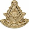 The Masonic Exchange Past Master Masonic Lapel Pin - [Gold Finish][7/8'' Tall] Online