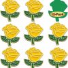 MIDLE 12/50/100Pcs Yellow Rose Pins Bulk 1.2" -Valentine'S Day Flower Enamel Lapel Pin Brooch Badge Gifts For Men Women Clothes Bags Hats Clearance