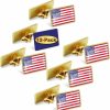 MIDLE 50/100/200/300Pcs American Flag Lapel Pins Bulk Metal - Usa United States Patriotic Souvenir Badge Pins For Veteran Day Patriotic Party Online