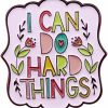 KAWADU I Can Do Hard Things Enamel Lapel Pins Inspiring Badge Letter Inspirational Quote Pin Brooch Gifts Badges For Clothing Backpack Hat Accessory Best