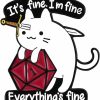 mindspeakee It'S Fine I'M Fine Everything Is Fine Enamel Lapel Pin The Cat Has A Knife On Its Head Funny Brooches Badges For Backpacks Online