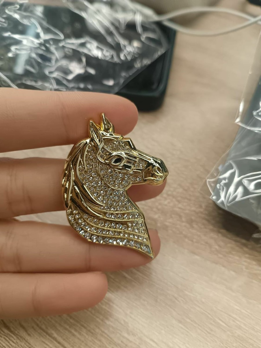 Generic 1.5\" Rhinestone Horse Brooch | Horse Pin | Brooch Aesthetic Pin - Horse Animal Art Pins Fashion Pins Wholesale