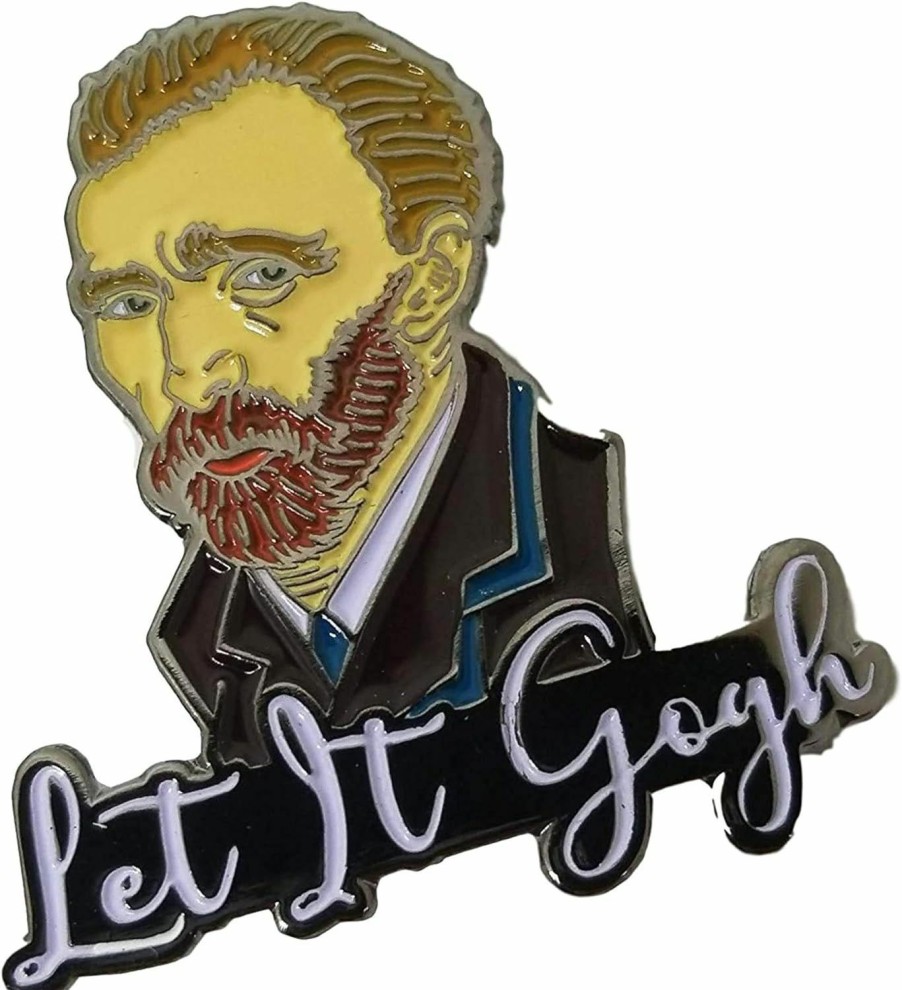 Stickeroonie Stickeroonie Van Gogh, Let It Gogh, Enamel Lapel Pin, 1.2 Inch Best