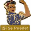 Glossy Pieces Glossy Pieces | Si Se Peude Enamel Pin | We Can Do It | Empowering Rosie The Riveter Brooch Accessory For Backpack, Lanyard, Lapel Or Id Badge Holder | Motivating Gift For Spanish Women, Nurse, Rn, Cna Or Healthcare Professional | Cute And Vintage Hot