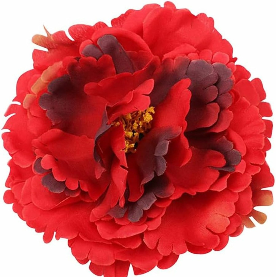 NewZenro Dainty Big Peony Flower Brooches Pins Delicate Large Flowers Brooch Classic For Wedding Party Dance Banquet For Women Ladies Elegant Lapel Pins Dress Suit Ceremony Clothes Accessories Jewelry Valentine'S Day Christmas Gifts 120Mm Hot