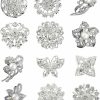 Ezing 12Pcs Lot Silver Plated Crystal Rhinestone Wedding Brooches Pins Clearance