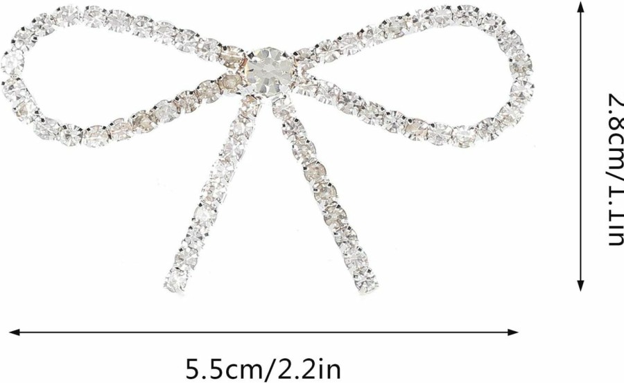 Agatige Agatige 10Pcs Women Brooches Pins, Bowknot Brooch Pin For Shawl Dress Scarf Hats, Rhinestone Bow Brooches Fashion Jewelry Accessories Christmas Gifts For Daily Wear Parties Weddings, 5.5X2.8Cm Clearance