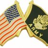 The Masonic Exchange American Flag & Army Flag Lapel Pin - [Red & Black][1'' Wide] Best