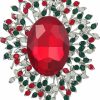 YOQUCOL Yoqucol Elegant Colorful Cubic Zirconia Crystal Bright Rhinestone Brooch Pins For Women Grils Wholesale