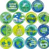 Cindeer 120 Pieces Earth Day Mini Buttons Earth Pins Cartoon Earth Button Brooch Pin Accessories For Kids Women Hats Backpacks Badges Jackets Clothing Educational And Learning Activities Gift, 15 Styles Hot