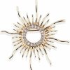 QUREZA Fashion Artistic Vintage Sunflower Sun Rhinestone Round Gold Brooch Pins Brooches Women'S Wedding Corsage Elegant Crystal Brooch Pin For Women Girls Uni Christmas Gift New