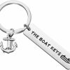 POTIY Potiy Boat Owner Gift Boater Jewelry The Boat Keys Keychain Gift For Boat Captain Dad Grandpa Best