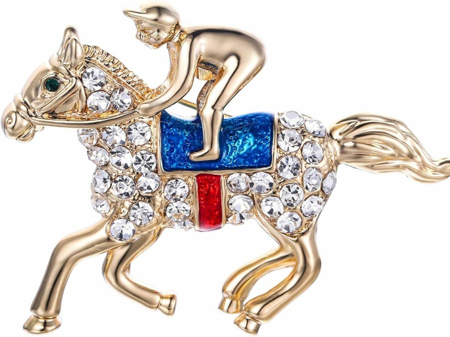 EVER FAITH Ever Faith Austrian Crystal Gorgeous Horse Animal Saddlemen Cowboy Brooch Online