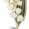 PLANT SCOUTS Lily Of The Valley Enamel Lapel Pin : Elegant May Birth Flower A Delicate White Flower Brooch, Ideal Birthday Gift For The Floral Lover'S Collection Stylish Flower Brooch Best