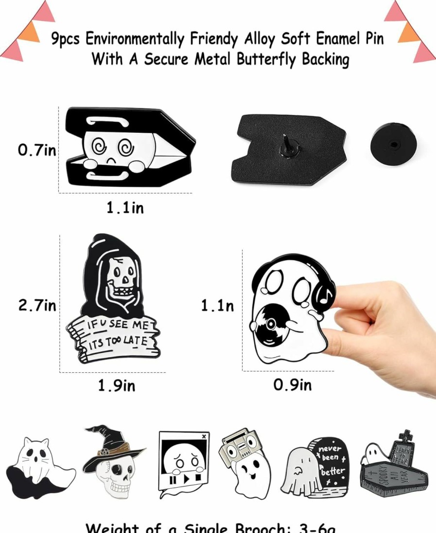 RUIFEN Cute Animals Enamel Pins For Backpacks, Cartoon Enamel Pin Brooches Set For Women Teens, Kawaii Pins For Jackets Clothes Bags Backpack Lapel Hat Gift Best