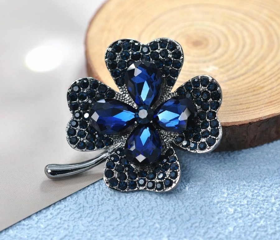 Gyn&Joy Gyn&Joy Four Leaf Clover Brooch Pin Hot