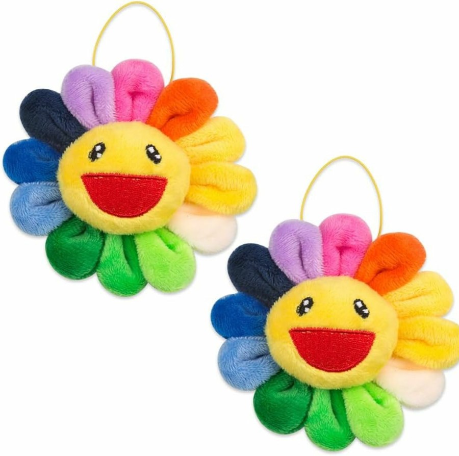 SaiDian Saidian 2 Pcs 3.9 Inch Sun Flower Brooch Cartoon Rainbow Lapel Pin Badge For Jackets Backpacks Bags Hats Decoration New