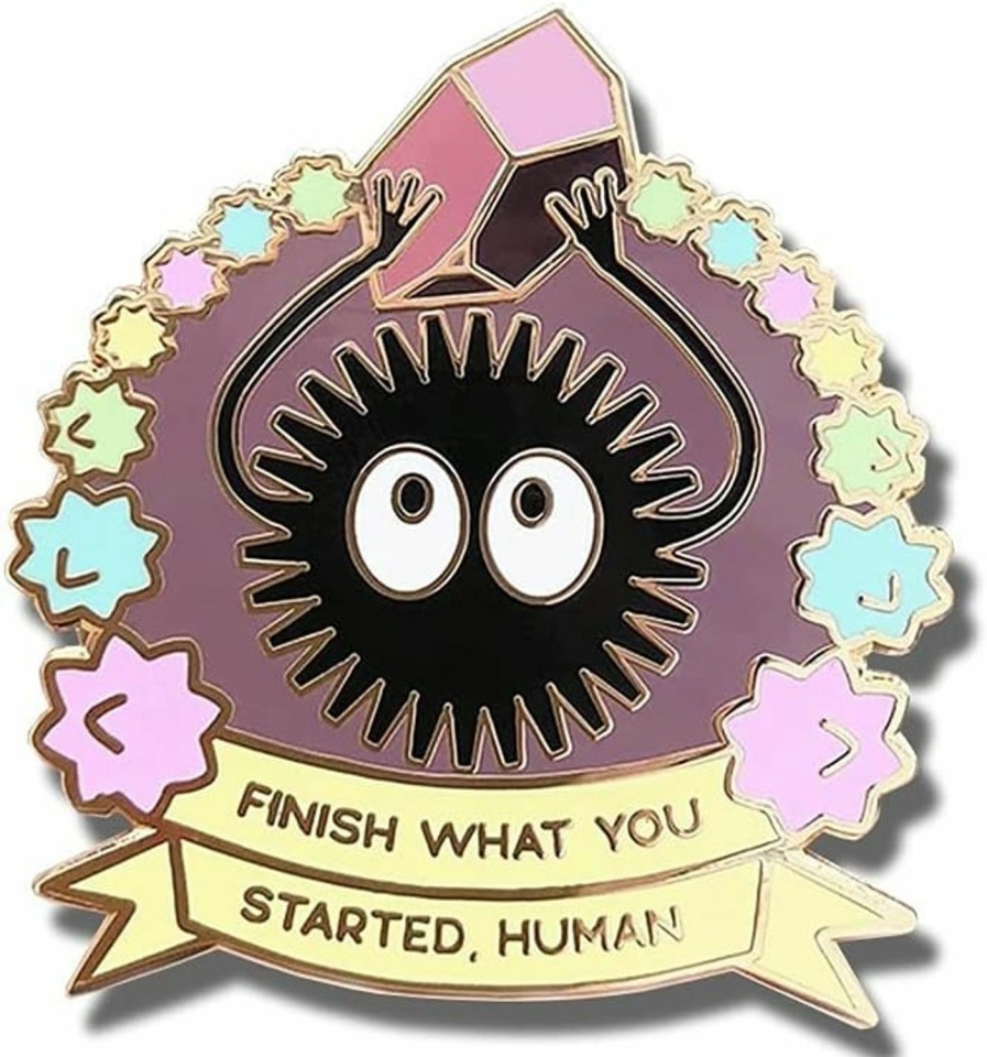 UnThe Soot Sprite Away Hard Enamel Pin Badge Anime Gift Womand The Soot Sprite Away Hard Enamel Pin Badge Anime Gift Woman Wholesale