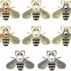 ESIW Esiw 8 Pcs Honey Bee Brooches Lapel Pins Crystal Insect Themed Bee Brooches For Women New