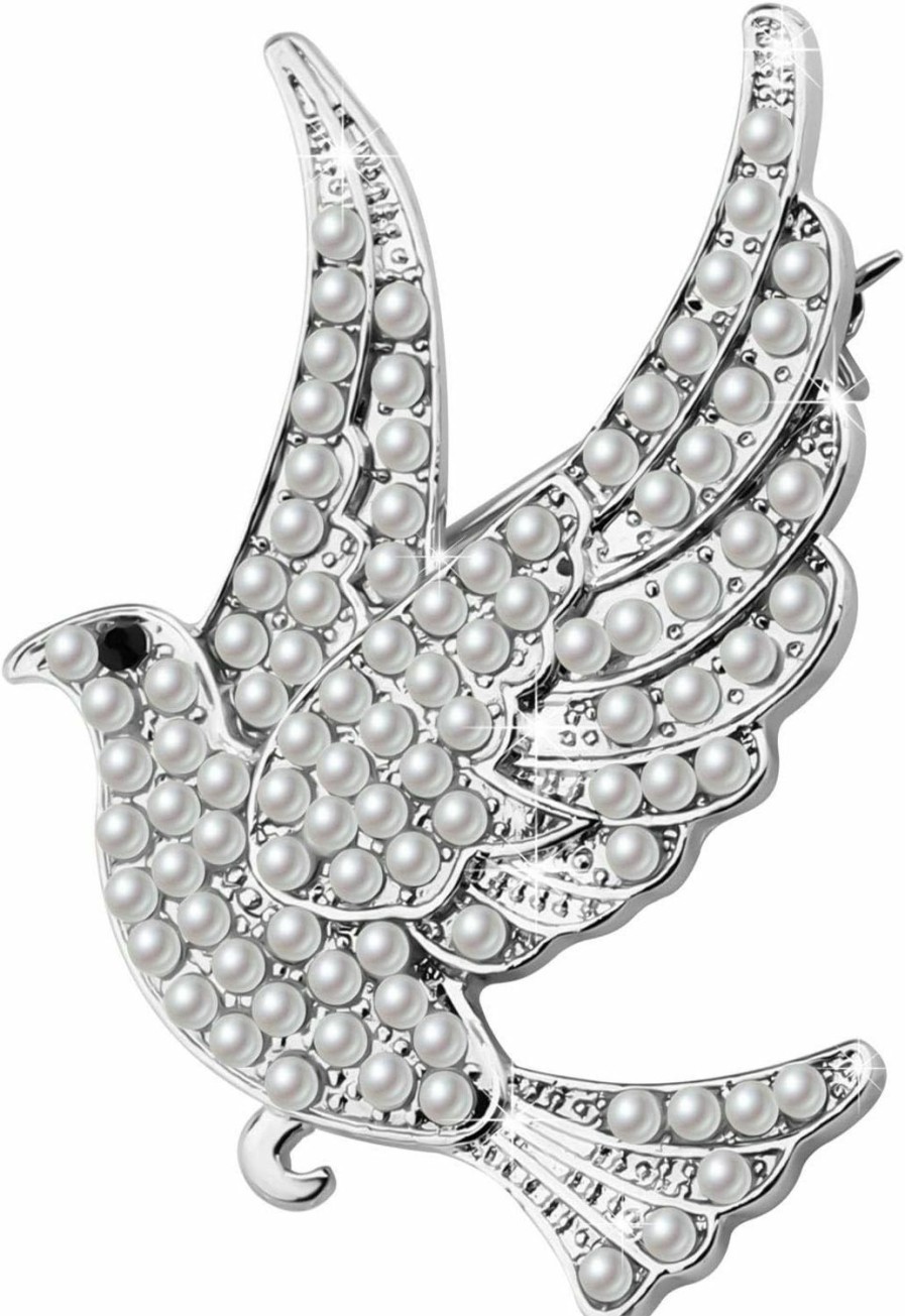 CENWA Cenwa Zeta Dove Rhinestone Brooch Pin Sorority Jewelry Gift For Finer Women Online