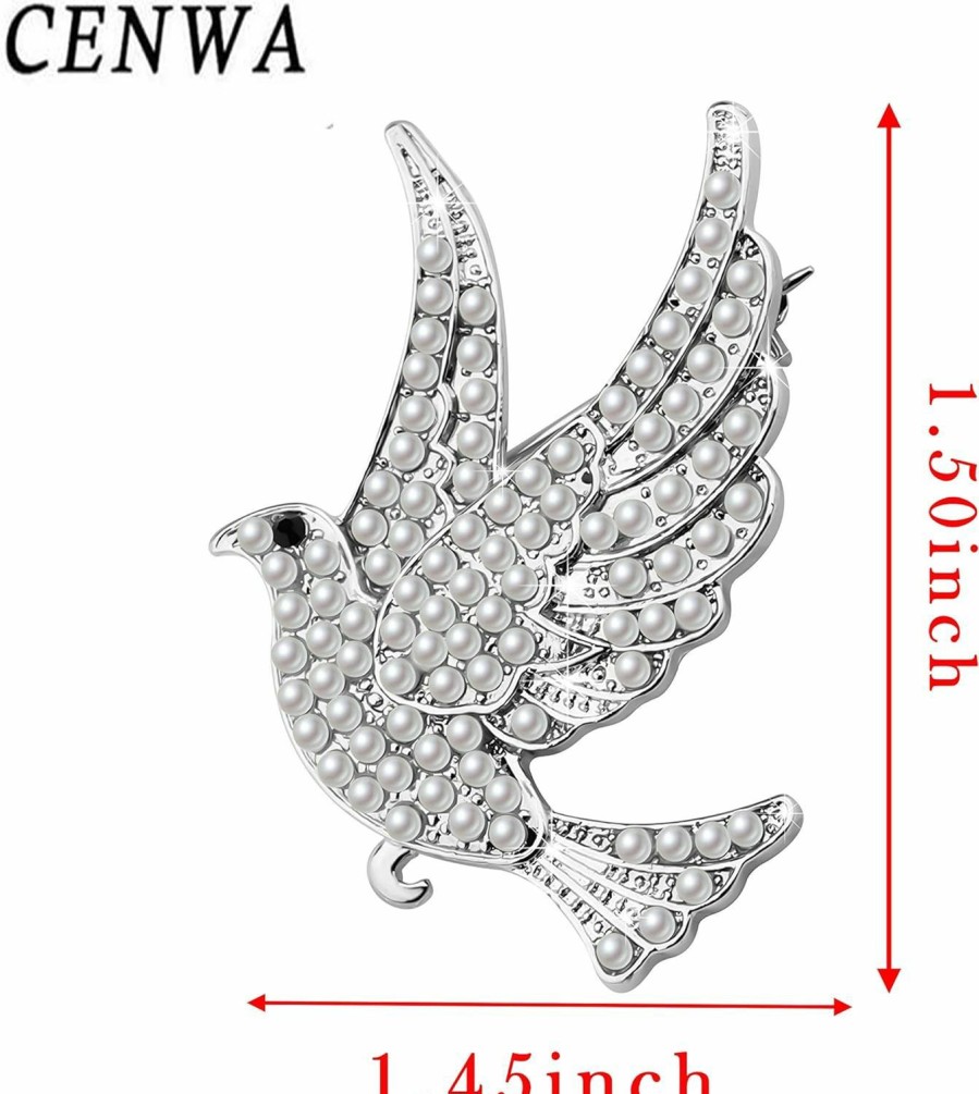 CENWA Cenwa Zeta Dove Rhinestone Brooch Pin Sorority Jewelry Gift For Finer Women Online