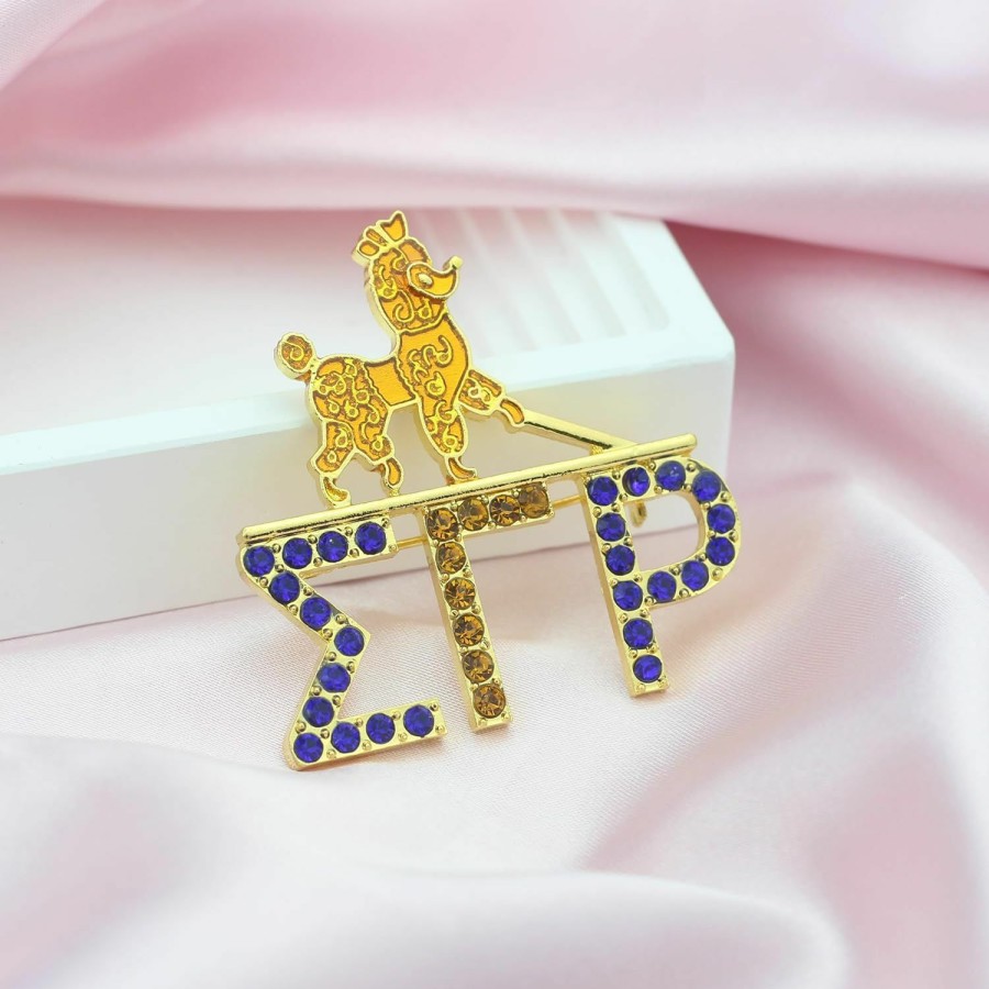 Keeblon Rhinestone Sgrho Sorority Brooch Pin For Women Sigmaa Gamma Rho Gift Greek Sorority Jewelry Paraphernalia Gift For Soror Best