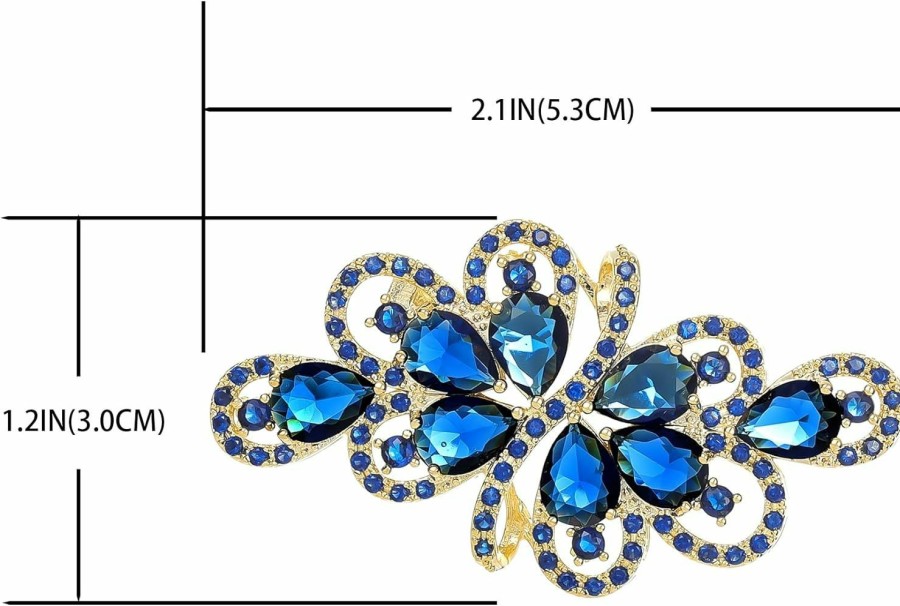 YOQUCOL Yoqucol Cubic Zirconia Crystal Rhinestone Wedding Brooch Pin For Women Brides Jewelry Online