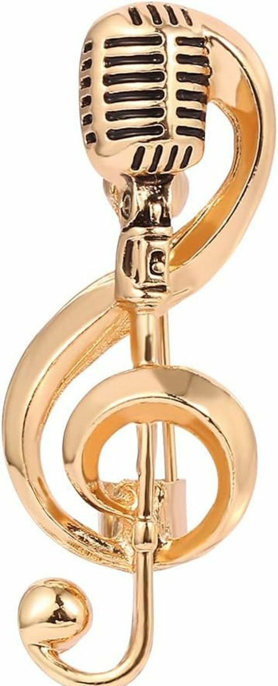 Fuqimanman2020 Microphone Music Note Brooch Pins Retro Rock Hip Pop Jewelry For Women Men New