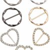 Generic Scarf Ring Clips,T-Shirt Tie Clips For Women Metal Round Shirt Waist Cincher Clips Tightener Clearance