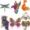 Joixy 7Pcs Brooch Pin For Women Fashion Set Crystal Rhinestones Women'S Brooches Pin For Clothes Bulk Clearance