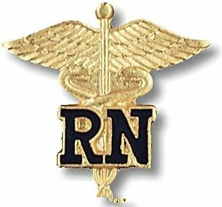 Elite Medical Instruments EMI Emi Rn Registered Nurse Emblem Pin Caduceus Online