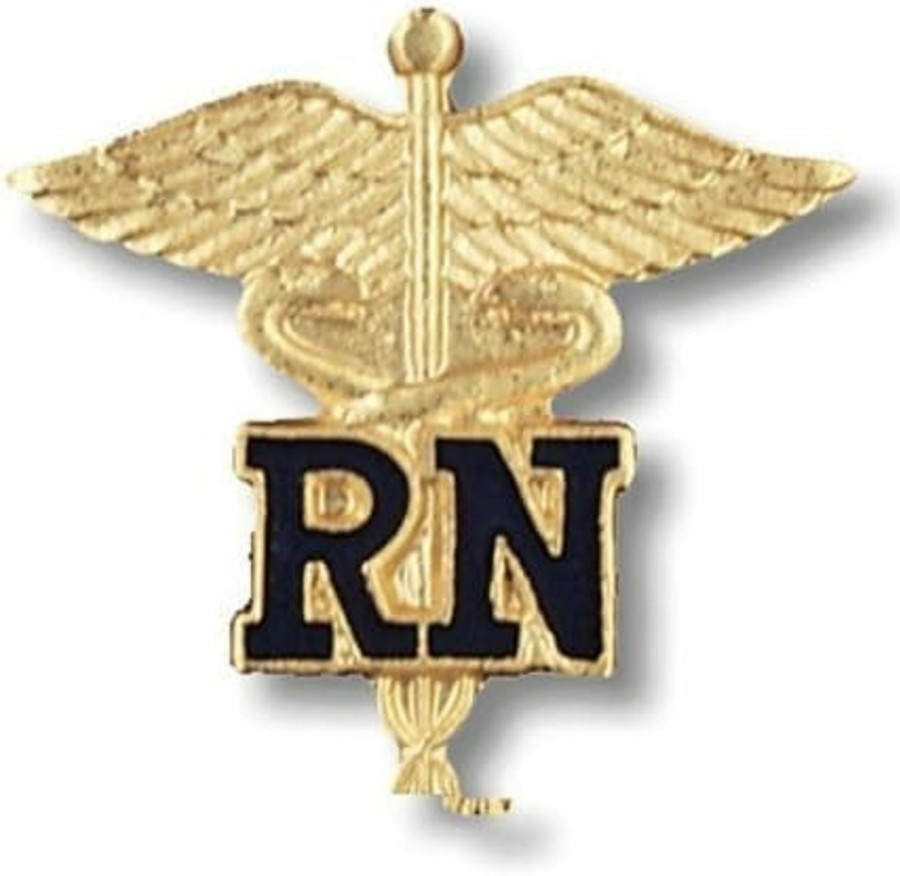 Elite Medical Instruments EMI Emi Rn Registered Nurse Emblem Pin Caduceus Online