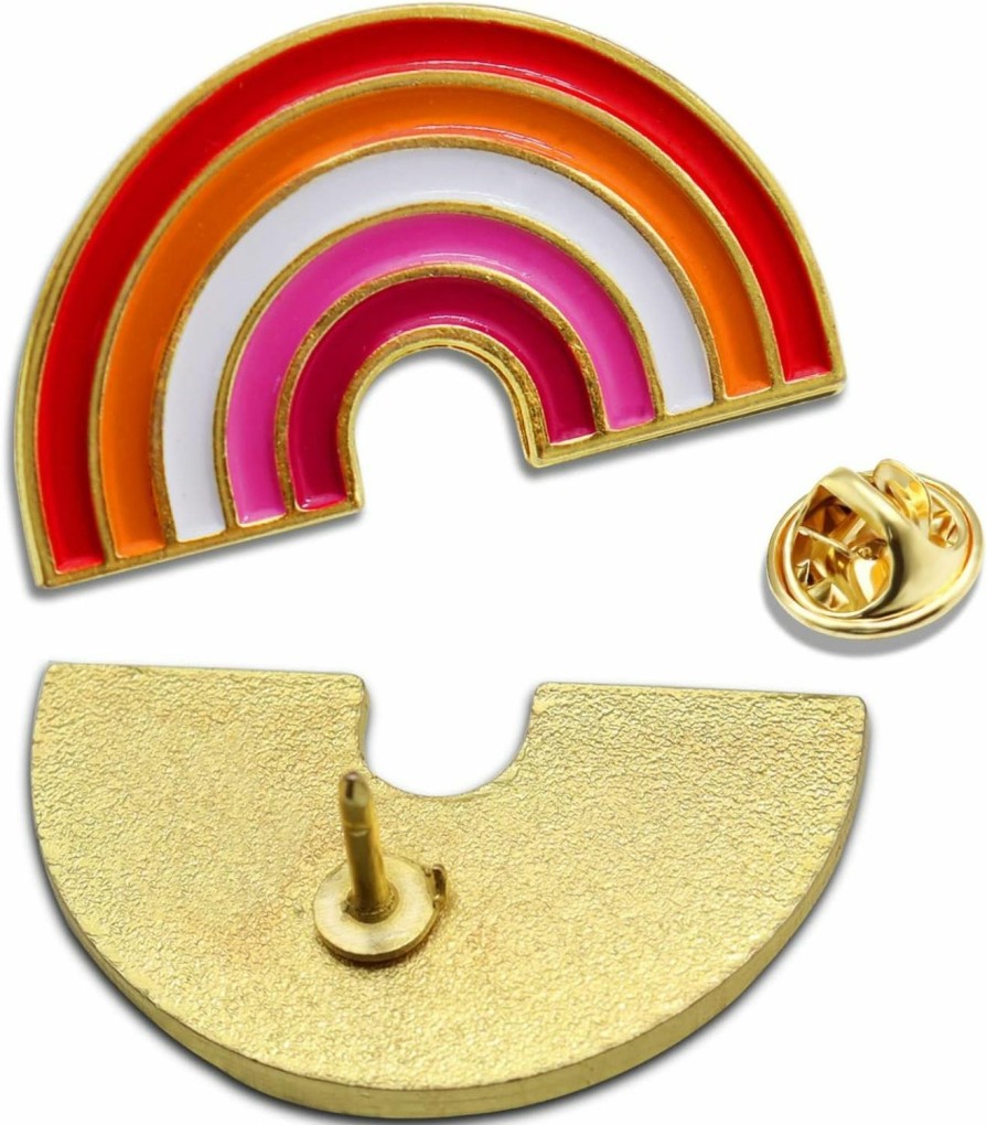 MIDLE 2/12/50/100Pcs Enamel Les Sunset Lesbian Pride Rainbow Lapel Pins Bulk-Supports Lgbt Progress Gay Brooch Badge For Men Women Clothes Bags Hats New