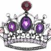 QUREZA Rhinestone Crown Pin Brooch Women Pin Brooches Purple And Red Crown Lapel Pin Charm Jewelry Clothing Wear Accessori Fashion Couple Gifts New