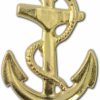 STOCKPINS Anchor Brooch Lapel Pin - Gold Anchor Jewelry Commonly Worn By Us Navy Chief, Marines, Coast Guard By Stockpins Clearance