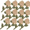 SHOP AWARDS AND GIFTS 7/8 Inch Long Stem White Rose Lapel Pin - Package Of 12, Poly Bagged Wholesale