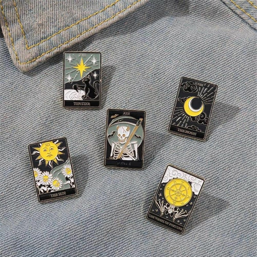 VTMBU Enamel Pin Set Creative Lovely Brooch Pins Enamel Lapel Pin Lettering Pins Lapel Badge Best