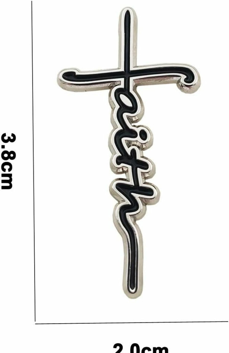 Lonefox Faith Cross Hard Enamel Pin Badge Brooch New