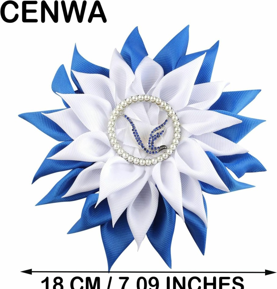 CENWA Cenwa Blue And White Shoulder Flower Brooch Rhinestone Dove Brooch Pin 1920 Greek Sorority Jewelry Gift Online